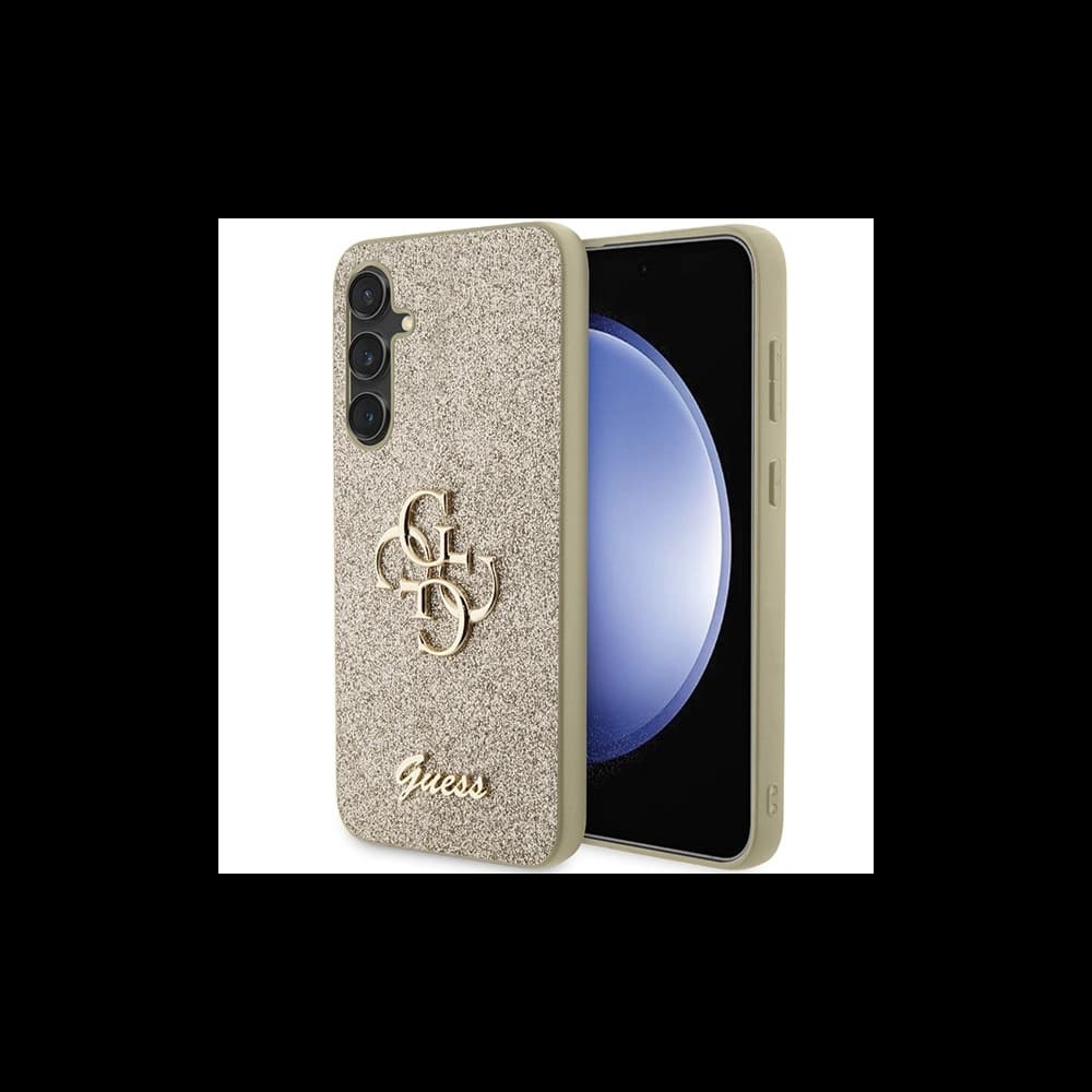 Guess GUHCS23FEHG4SGD Samsung Galaxy S23 FE hardcase Glitter Script Big 4G gold - 1