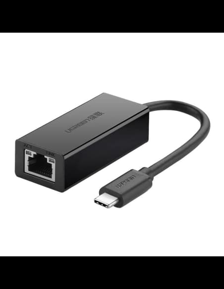 Externí adaptér UGREEN 30287 USB-C / RJ45 Ethernet 10/100 Mbps černý