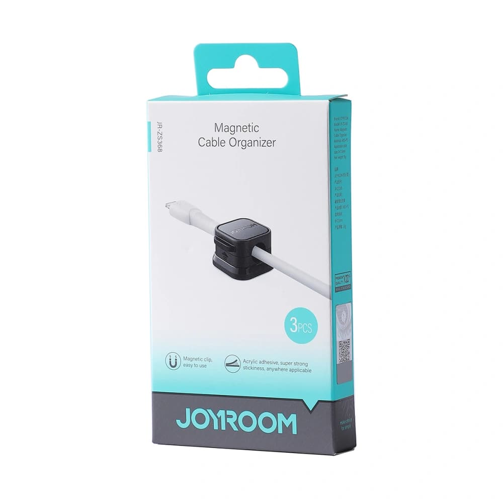 Joyroom JR-ZS368 cable organizer magnetic black [3 PACK] - 5
