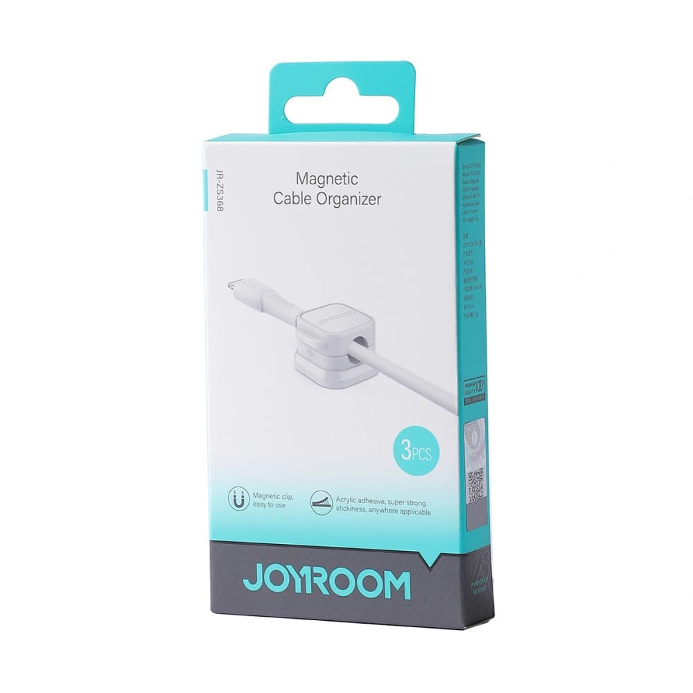 Joyroom JR-ZS368 cable organizer magnetic white [3 PACK] - 5