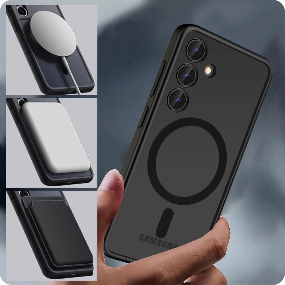 Case Tech-Protect MagMat MagSafe Samsung Galaxy S24 Matt Schwarz - 2