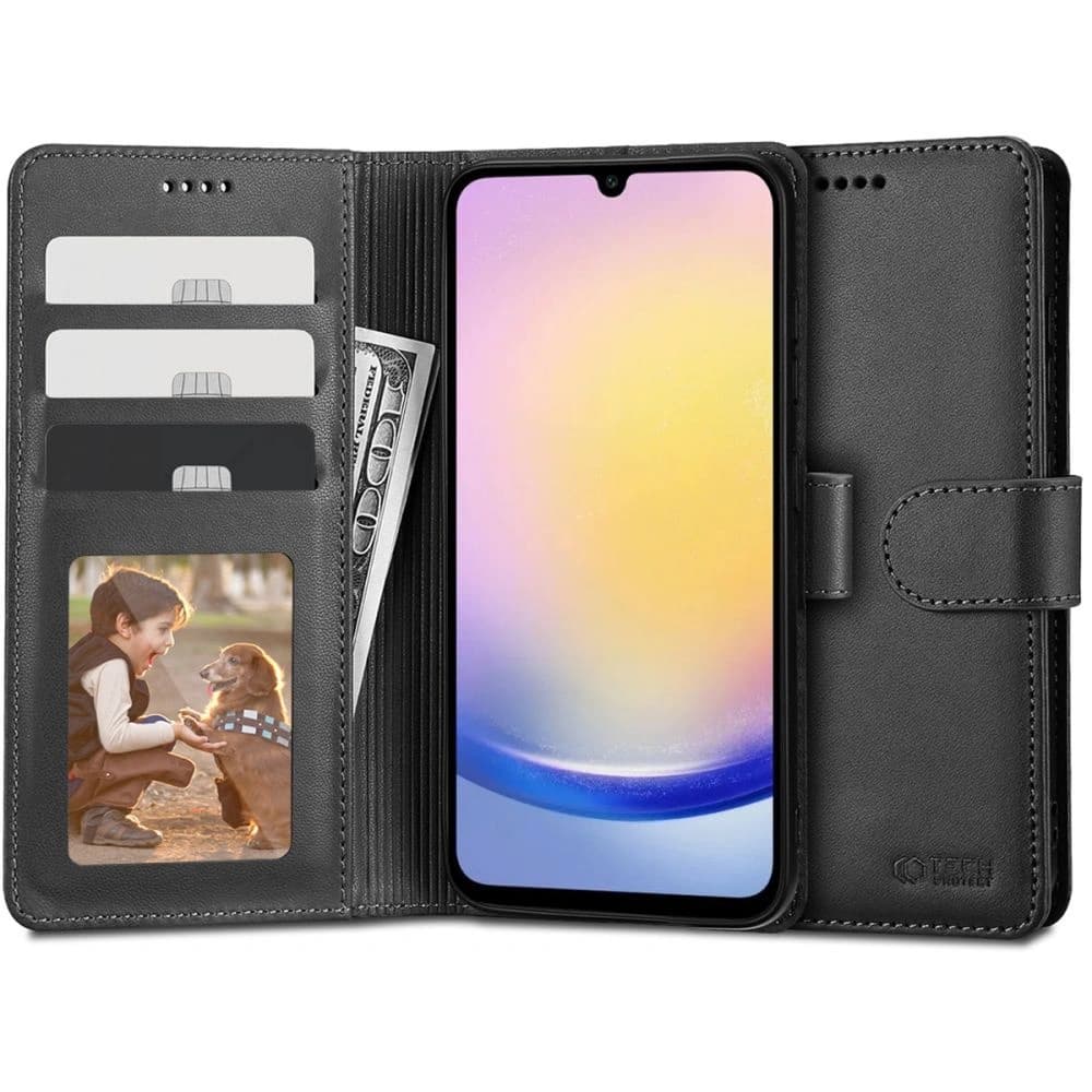Case Tech-Protect Wallet Samsung Galaxy A25 5G Schwarz - 1