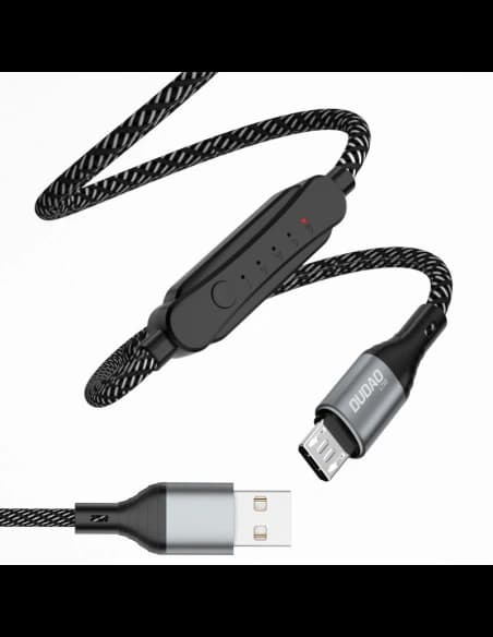 Kabel z timerem Dudao L7xsM USB-A / microUSB 5A 1m czarny
