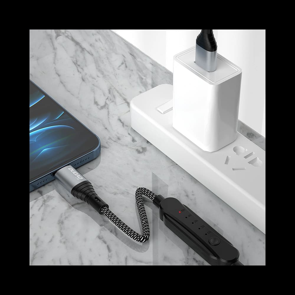 Kabel mit Timer Dudao L7xsM USB-A / microUSB 5A 1m schwarz - 2