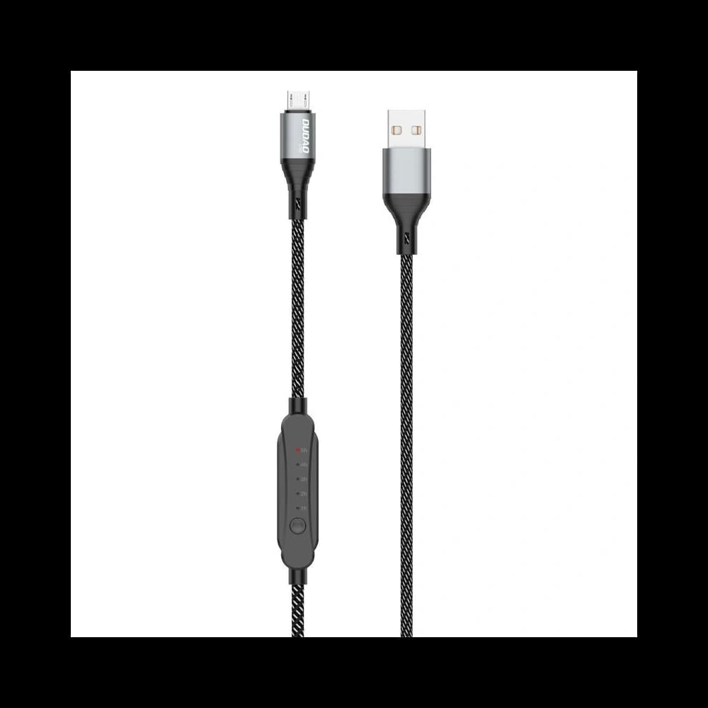 Kabel mit Timer Dudao L7xsM USB-A / microUSB 5A 1m schwarz - 3