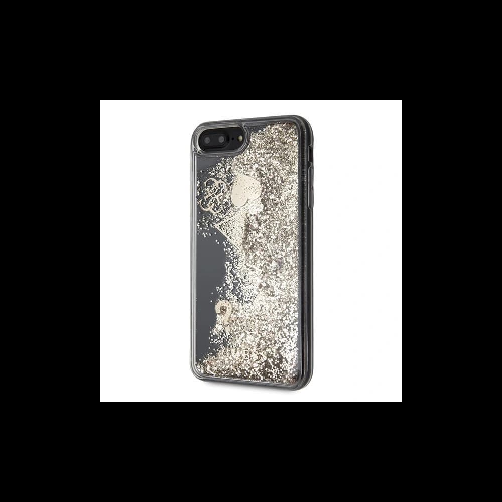 Guess GUHCI8LGLHFLGO iPhone 7/8 Plus gold hard case Glitter Hearts - 2
