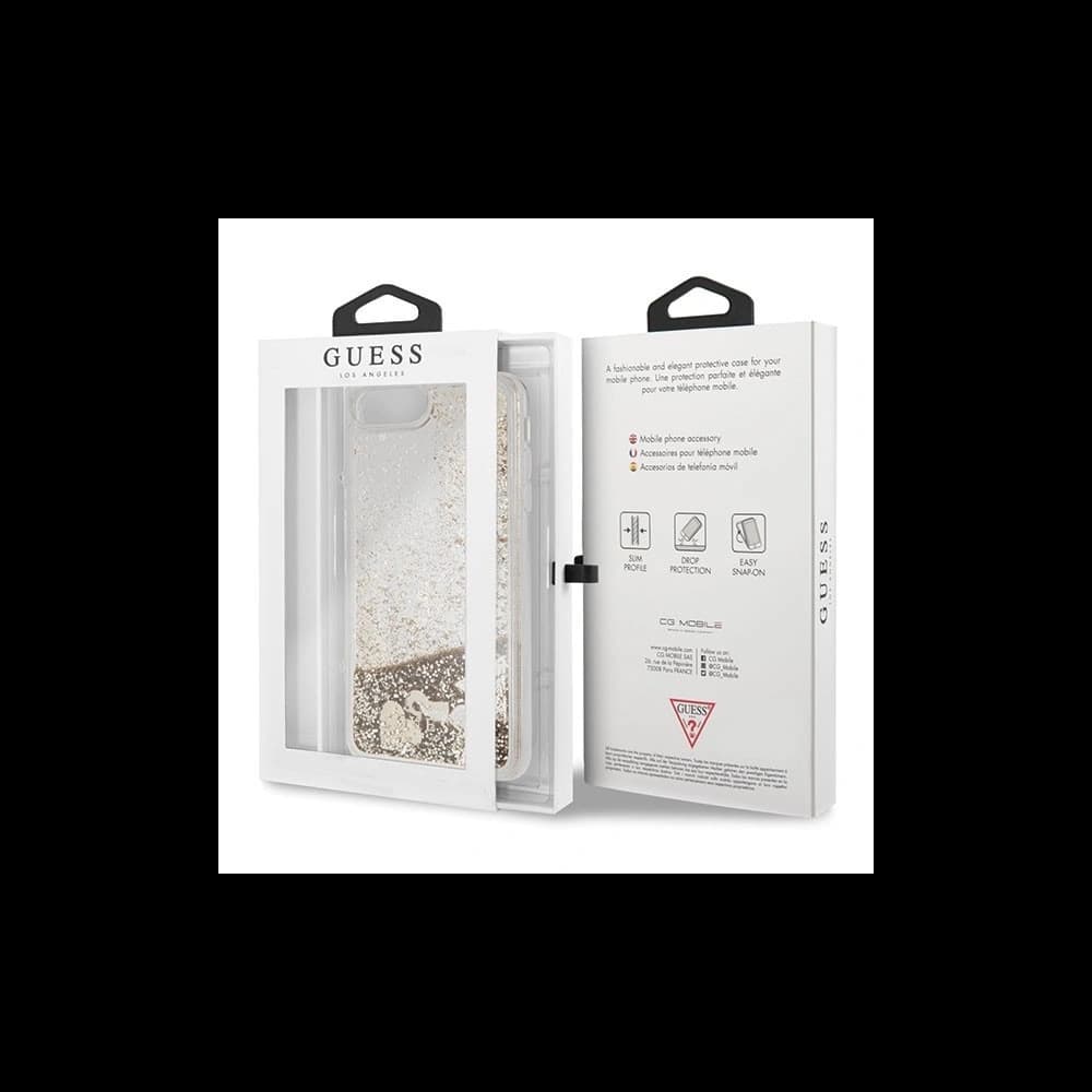 Guess GUHCI8LGLHFLGO iPhone 7/8 Plus gold hard case Glitter Hearts - 7