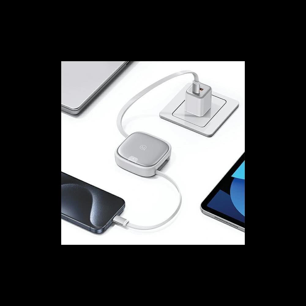 Kabel 3in1 USAMS US-SJ650 MicroUSB / USB-C / Lightning 60W Stahl / Tarnung - 5