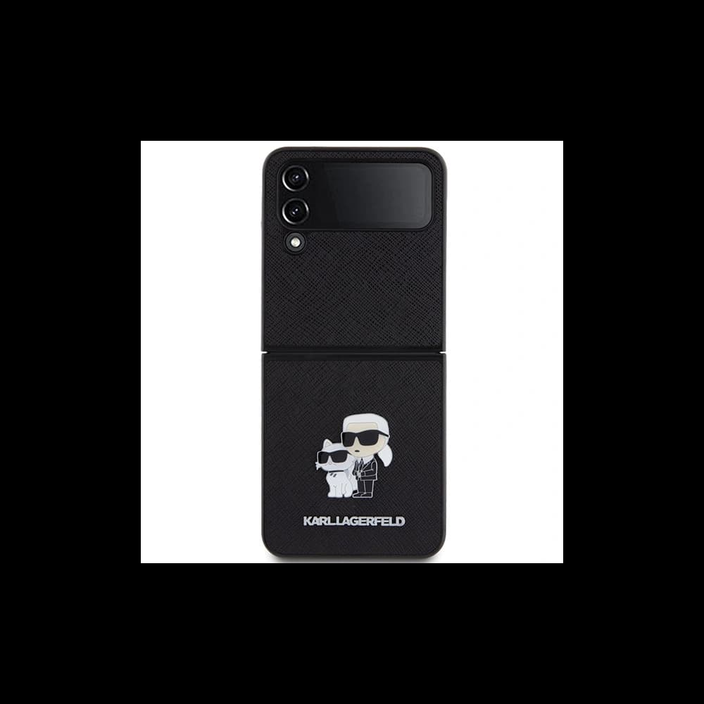 Etui Karl Lagerfeld KLHCZF4SAKCNPK Samsung Galaxy Z Flip4 hardcase Saffiano Karl&Choupette Pin černý/black - 2