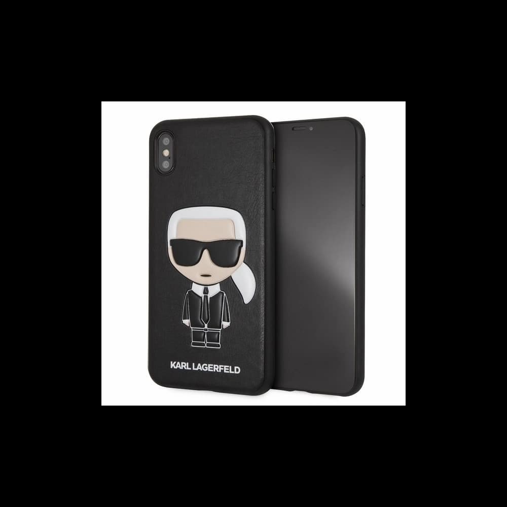 Karl Lagerfeld KLHCI65IKPUBK iPhone Xs Max hardcase negru/black Iconic Karl Embossed - 1