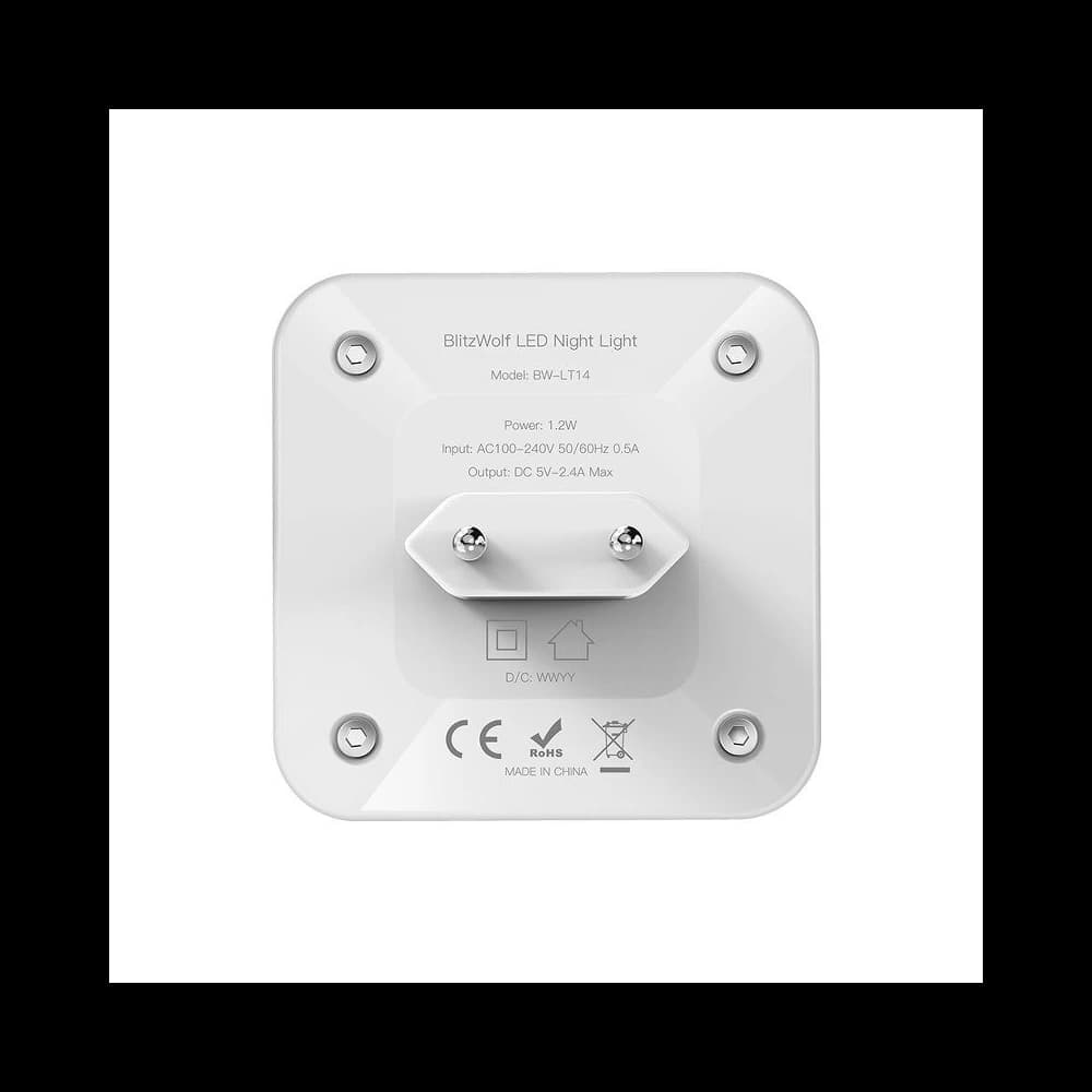 BlitzWolf BW-LT14 Plug-In Dual USB Sensor Night Light 2x USB - 4