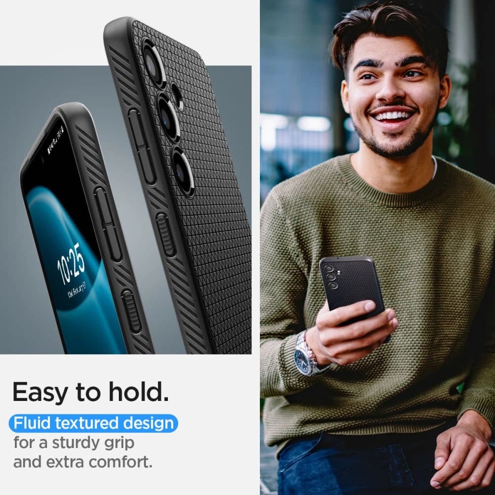 Etui Spigen Liquid Air Samsung Galaxy S24 Matt Fekete - 14