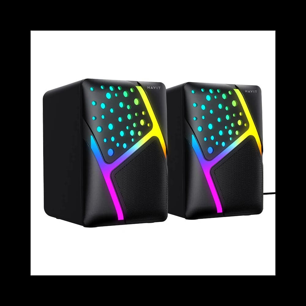 Găspeaker Havit SK763 mini jack 3.5mm RGB negre - 1