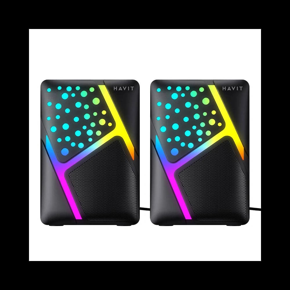 Găspeaker Havit SK763 mini jack 3.5mm RGB negre - 2