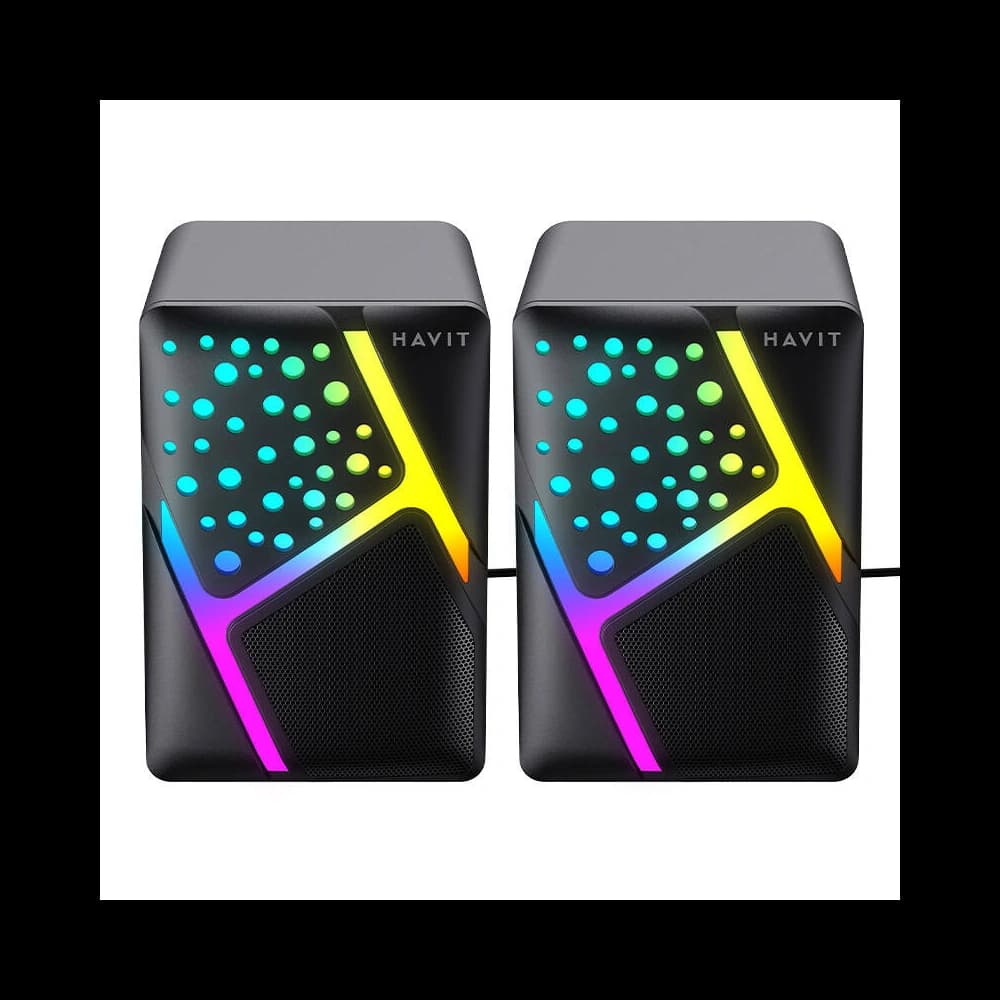 Găspeaker Havit SK763 mini jack 3.5mm RGB negre - 3