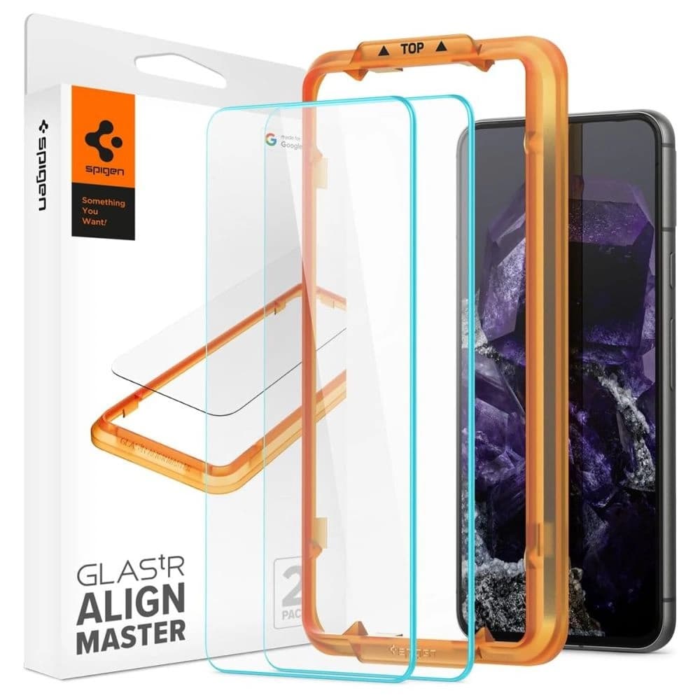 Tvrzené sklo Spigen GLAS.tR AlignMaster Google Pixel 8 Čiré [2 PACK] - 1