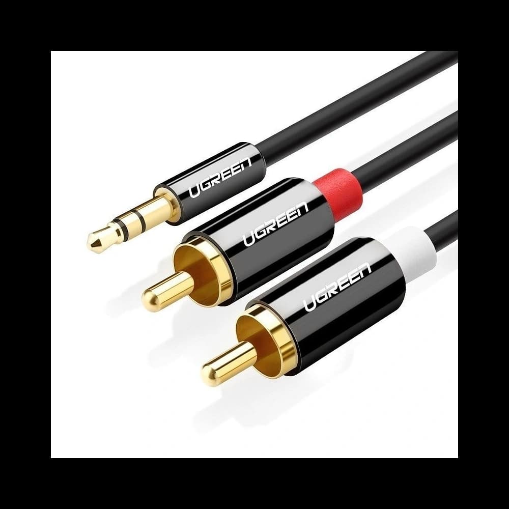 UGREEN 1m 3,5mm Jack - 2RCA (Cinch) kábel - 1