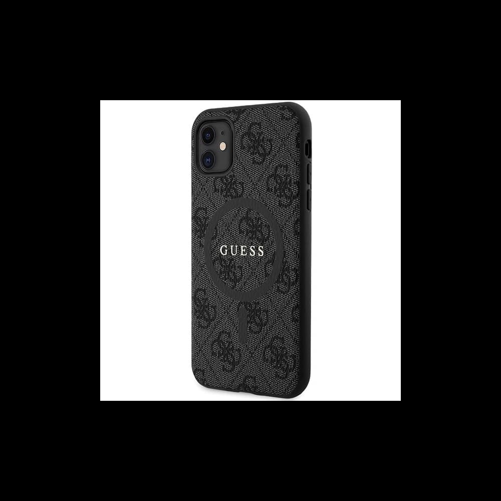 Etui Guess GUHMN61G4GFRK Apple iPhone 11 / XR hardcase 4G Collection Leather Metal Logo MagSafe černý/black - 2