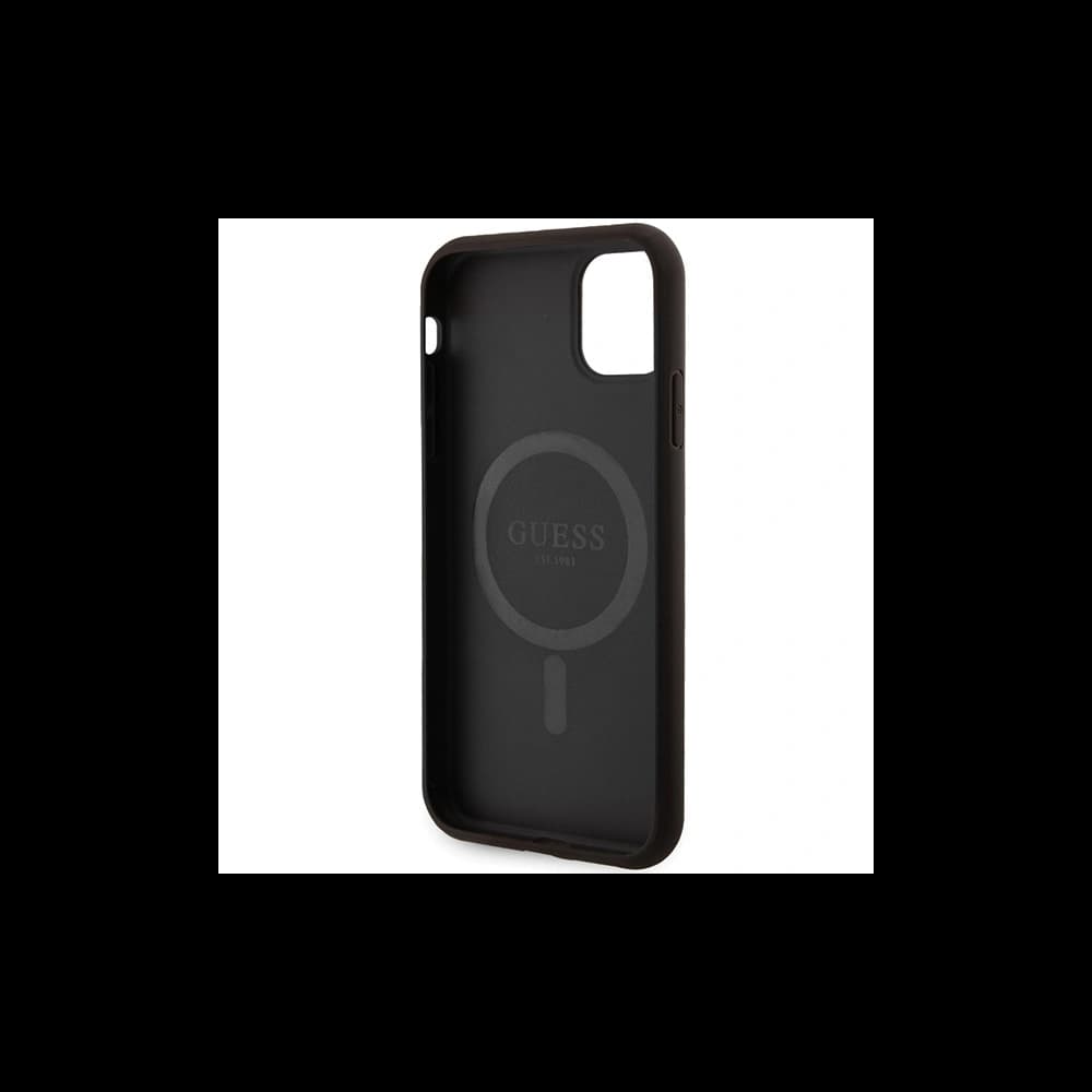 Etui Guess GUHMN61G4GFRK Apple iPhone 11 / XR hardcase 4G Collection Leather Metal Logo MagSafe černý/black - 7
