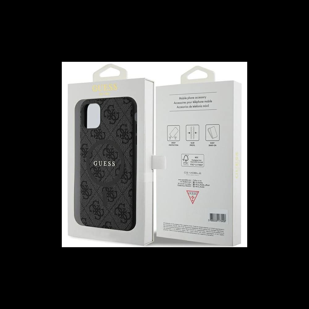 Etui Guess GUHMN61G4GFRK Apple iPhone 11 / XR hardcase 4G Collection Leather Metal Logo MagSafe černý/black - 8