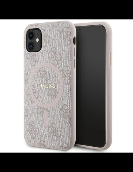 Etui Guess GUHMN61G4GFRP Apple iPhone 11 / XR hardcase 4G Collection Leather Metal Logo MagSafe růžový/pink