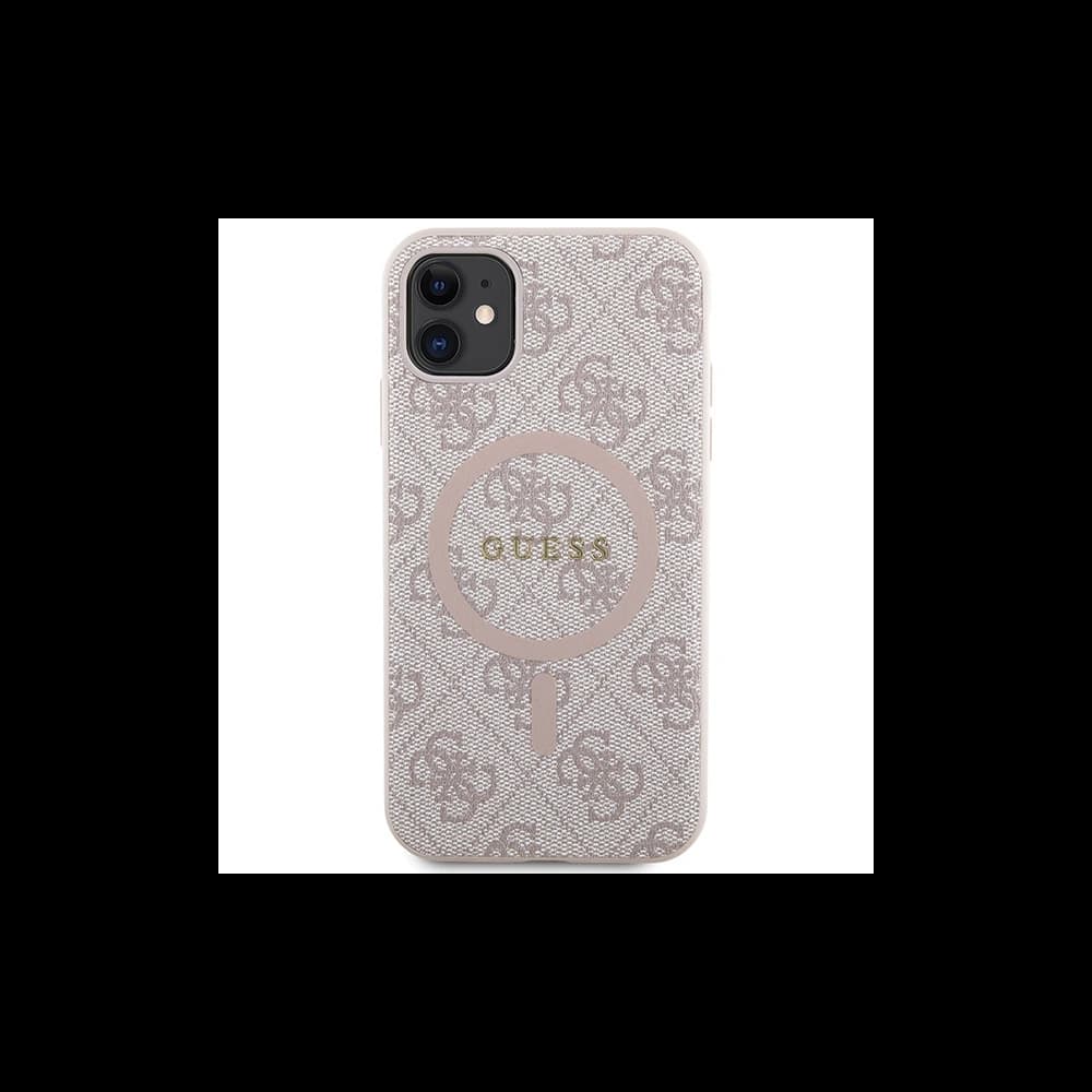 Guess GUHMN61G4GFRP Apple iPhone 11 / XR hardcase 4G Collection Leather Metal Logo MagSafe pink - 3