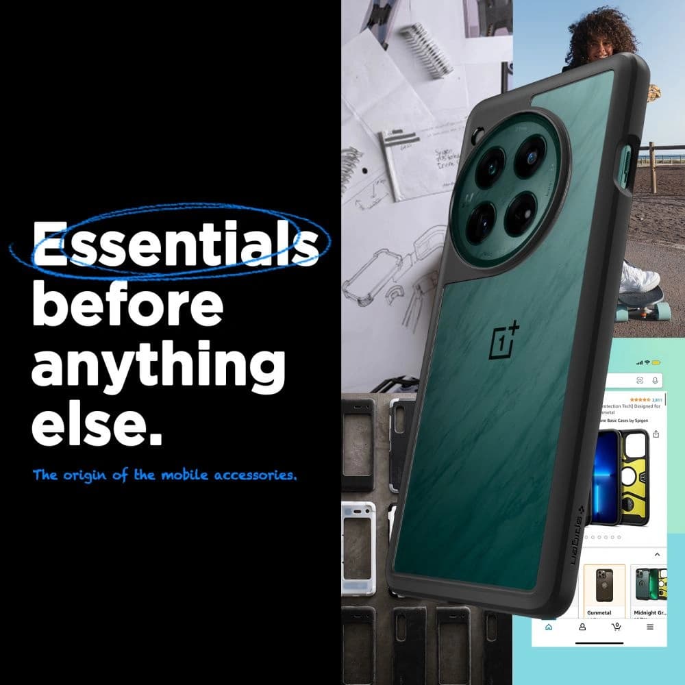 Case Spigen Ultra Hybrid OnePlus 12 Matt Schwarz - 11