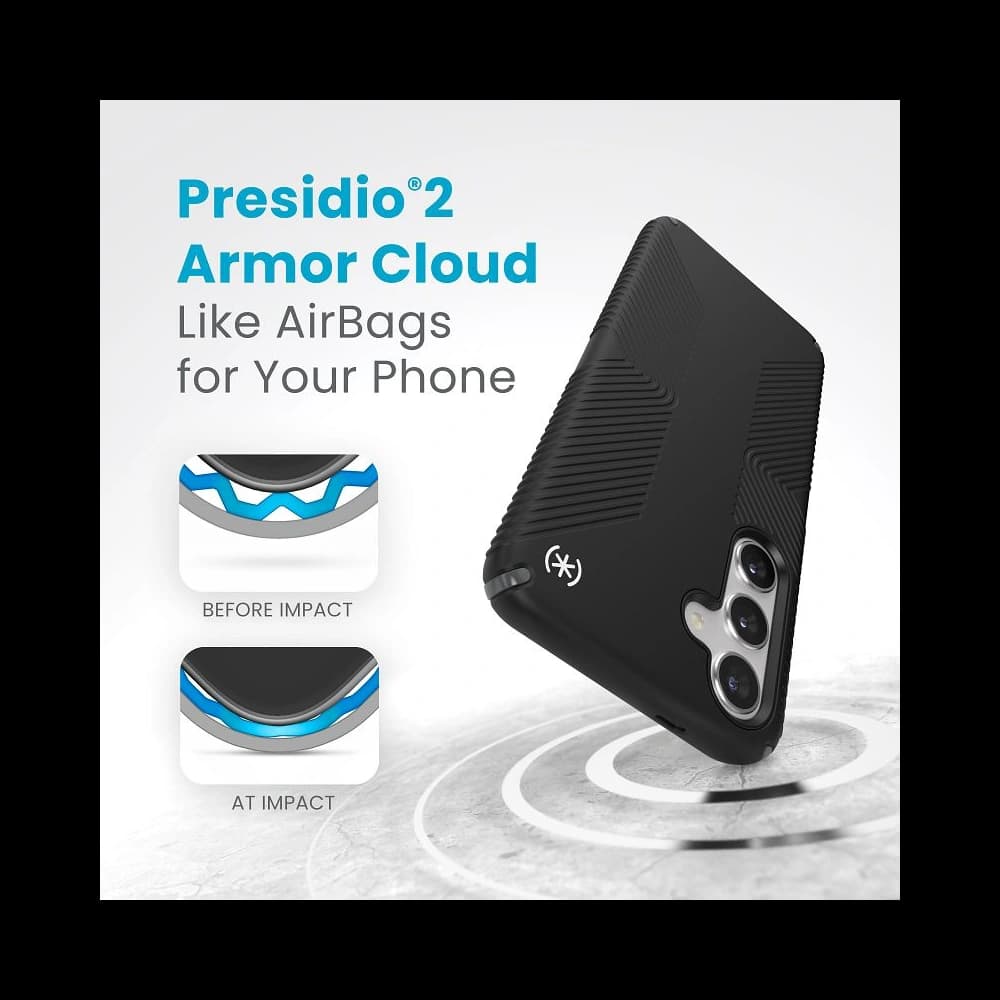 Etui Speck Presidio2 Grip Samsung Galaxy S24+ Plus negru/gri ardezie/alb - 3