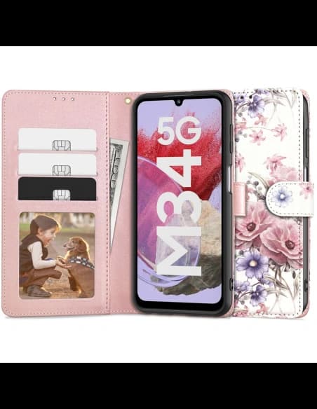 Tech-Protect Wallet Samsung Galaxy M34 5G Blossom Flower