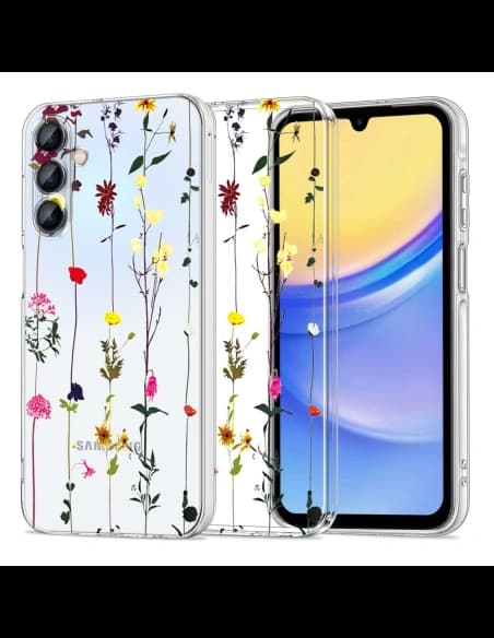 Case Tech-Protect Flexair+ Samsung Galaxy A15 4G / 5G Gartenblume