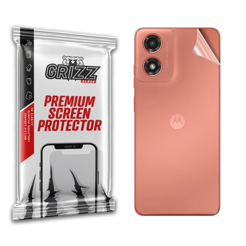 Folie GrizzGlass SatinSkin spate pentru Motorola Moto G04 - 1