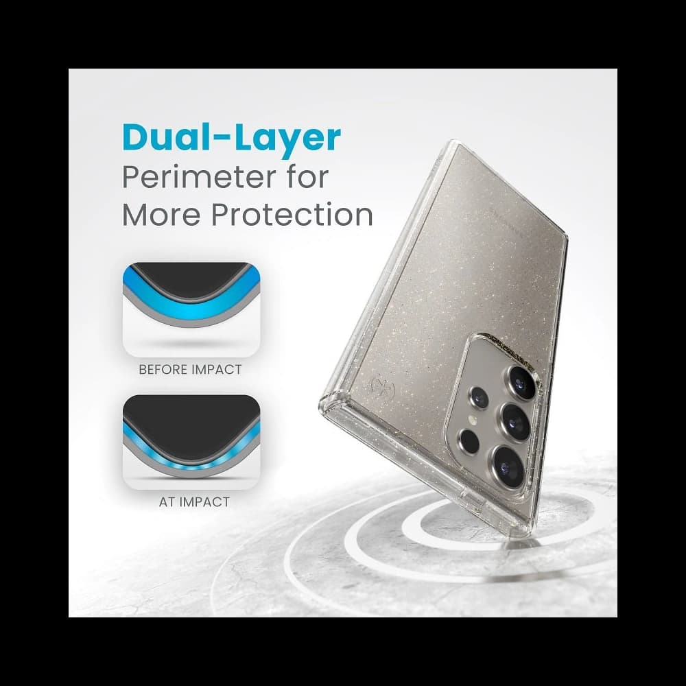 Etui Speck Presidio Lux Glitter Samsung Galaxy S24 Ultra transparent/aur glitter - 3