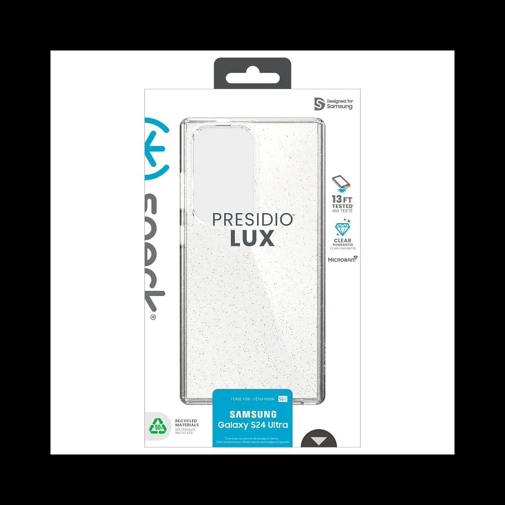 Etui Speck Presidio Lux Glitter Samsung Galaxy S24 Ultra transparent/aur glitter - 14