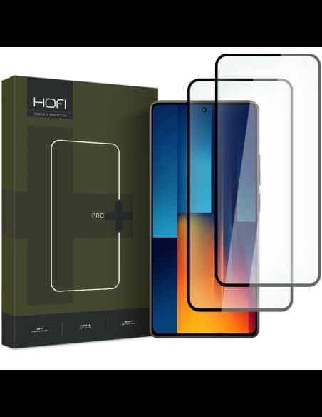 Hofi Glass Pro+ Xiaomi Poco M6 Pro 4G / LTE Black [2 PACK]