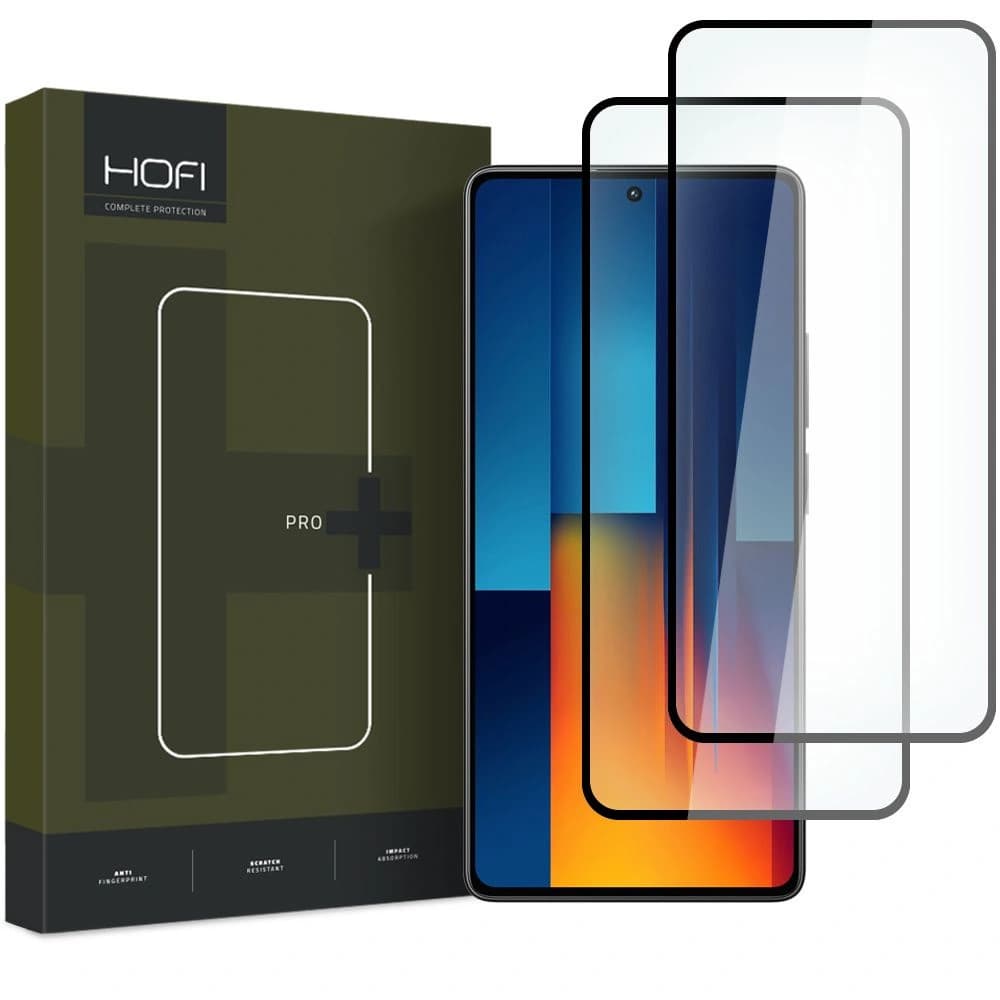 Hofi Glass Pro+ Xiaomi Poco M6 Pro 4G / LTE Black [2 PACK] - 1