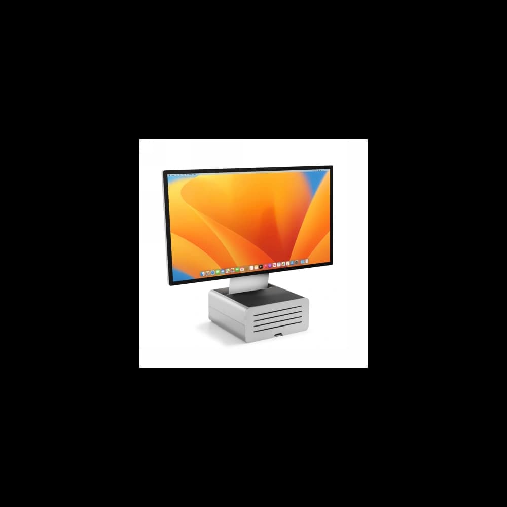 Twelve South HiRise Pro aluminium stand for iMac and Apple Studio Display with storage compartment (silver) - 1