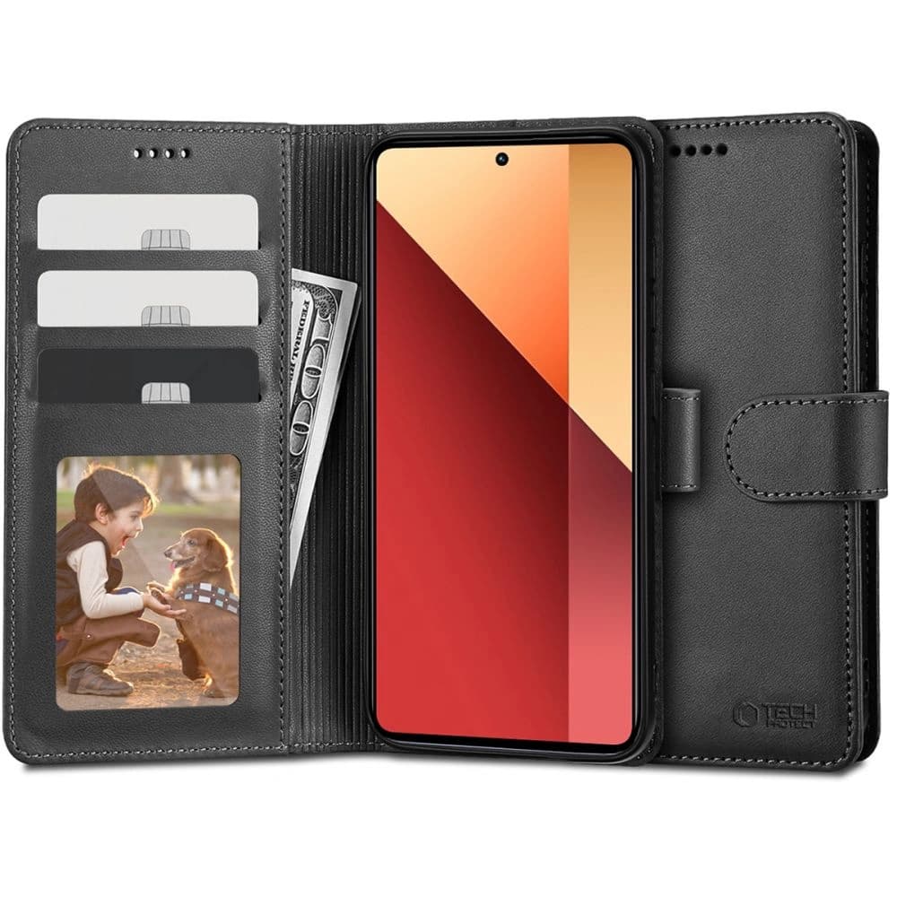 Etui Tech-Protect Wallet Xiaomi Redmi Note 13 Pro 4G / Poco M6 Pro 4G Fekete - 1