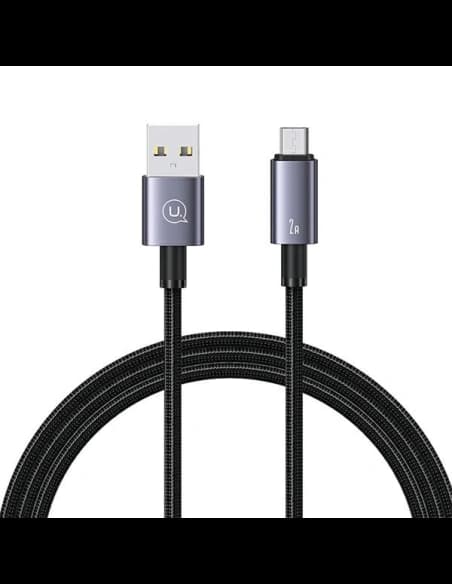 Kabel USAMS US-SJ668 USB-A / Micro-USB 2A 1,2m Fast Charging stalowy/tarnish