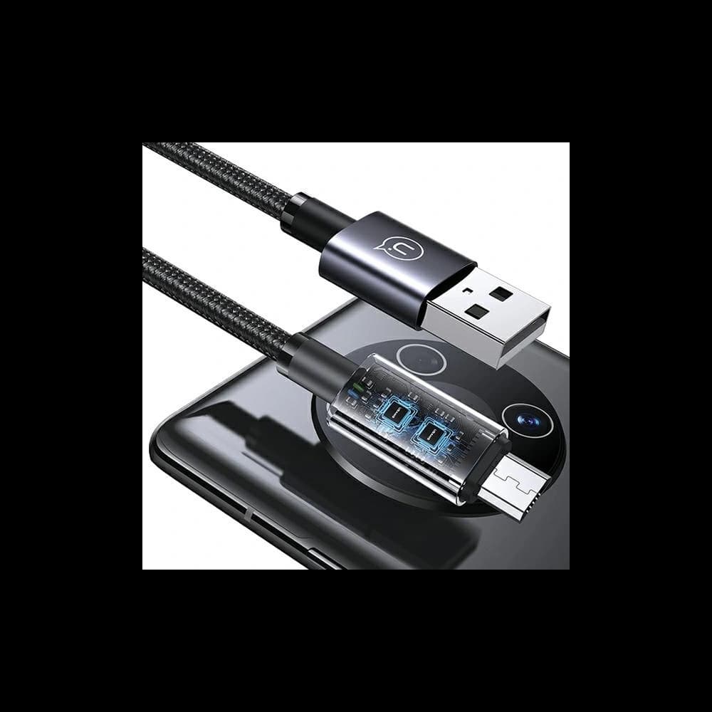 Cablu USAMS US-SJ668 USB-A / Micro-USB 2A 1,2m Încărcare rapidă oțel/întunecat - 5