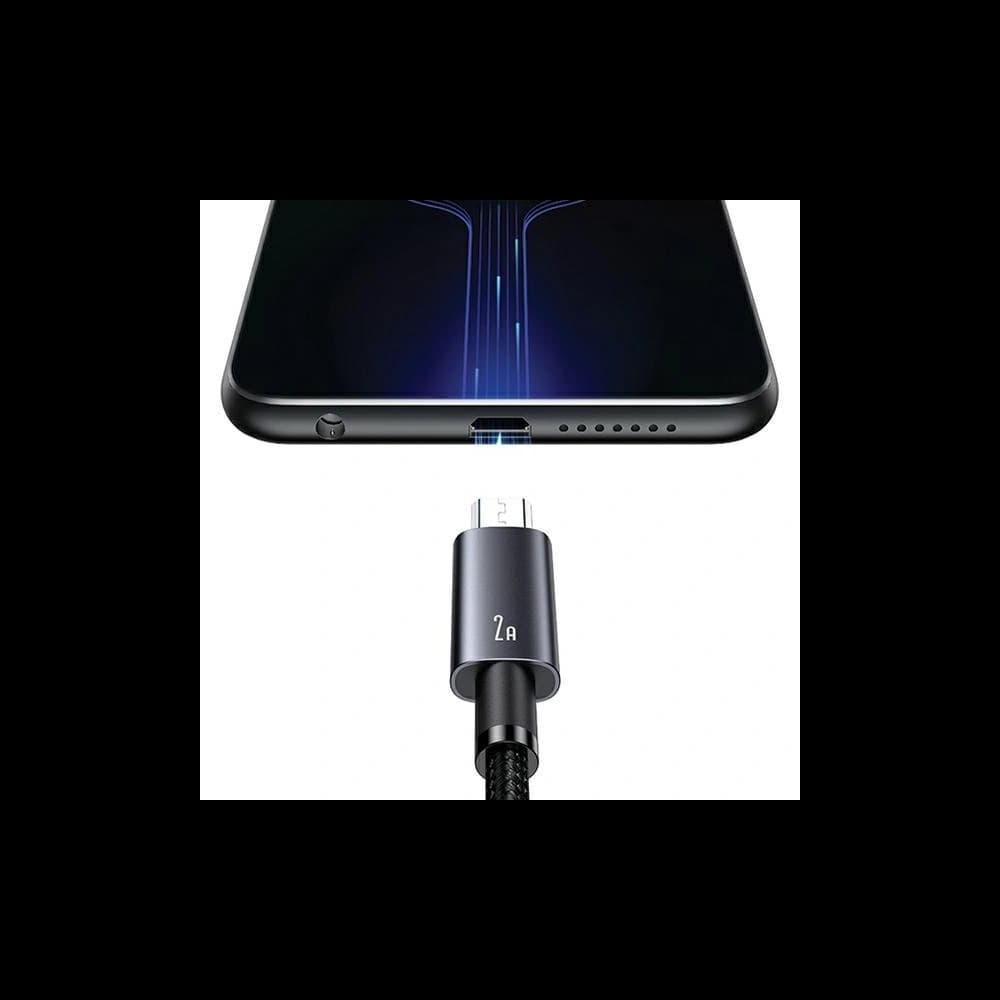 Kabel USAMS US-SJ670 USB-A / Micro-USB 2A 2m Rychlé nabíjení ocelový/rezavý - 4