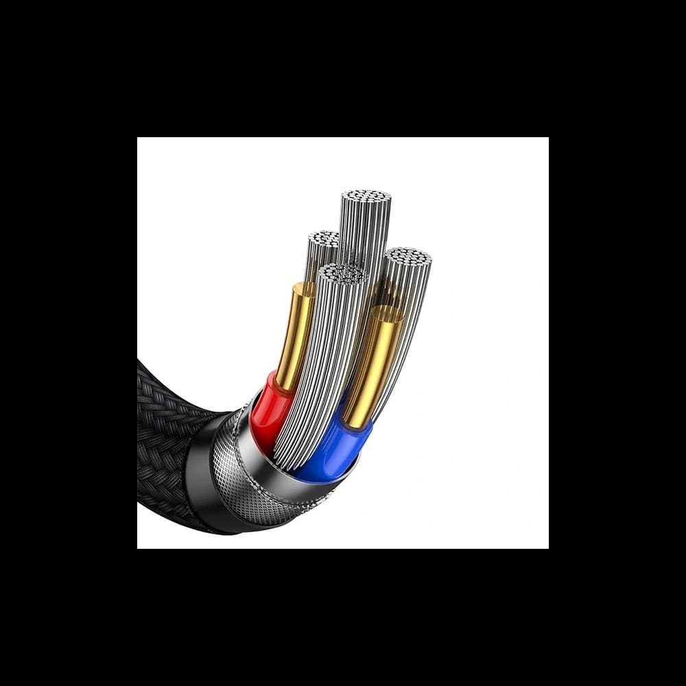 USAMS Kabel U85 2xUSB-C/USB-A 2m 100W PD Rychlé nabíjení černý/SJ655USB01 (US-SJ655) - 4