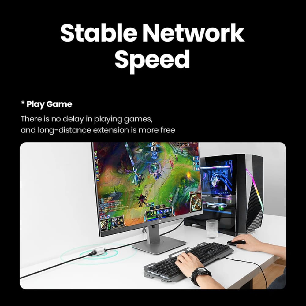 Conector rețea UGREEN NW116 RJ45 / RJ45 alb - 8