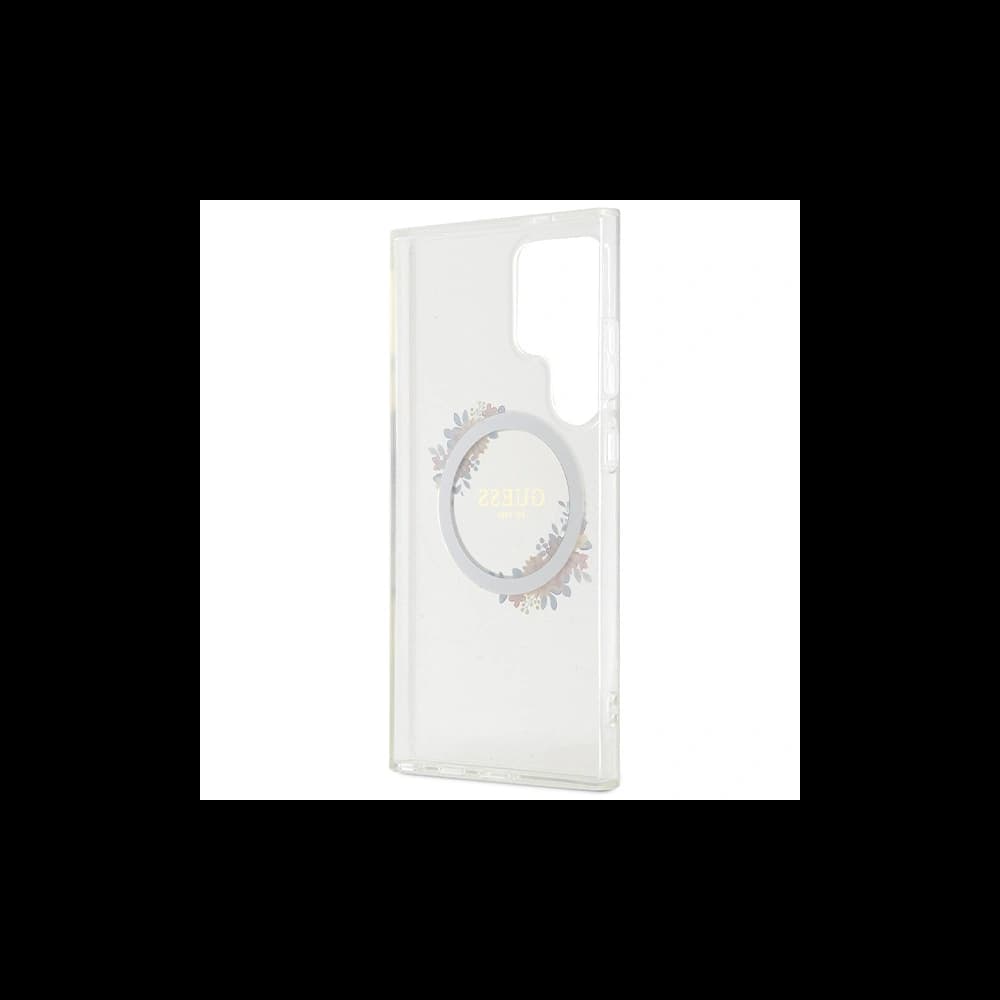 Etui Guess GUHMS24LHFWFCT Samsung Galaxy S24 Ultra hardcase IML Flori Coroană MagSafe transparent/transparent - 7
