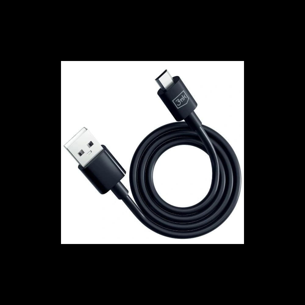 3MK cable Hyper USB-A / microUSB 1.2m 5V 2.4A black - 3