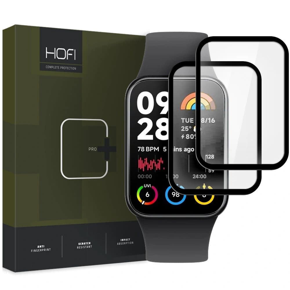 Tvrzené sklo Hofi Glass Pro+ Xiaomi Smart Band 8 Pro černé [2 PACK] - 1
