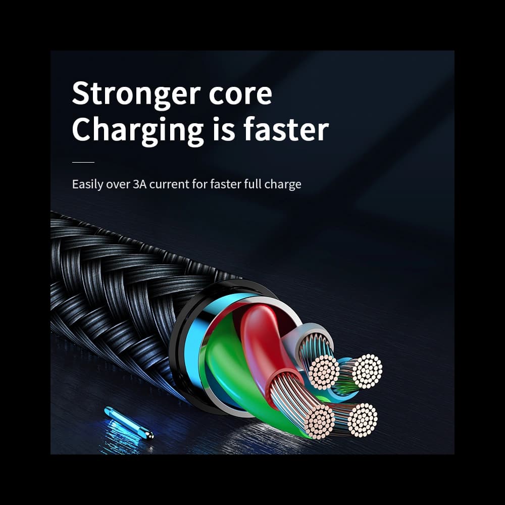 Joyroom S-M411 USB-A / microUSB 3A 1.2m black - 3