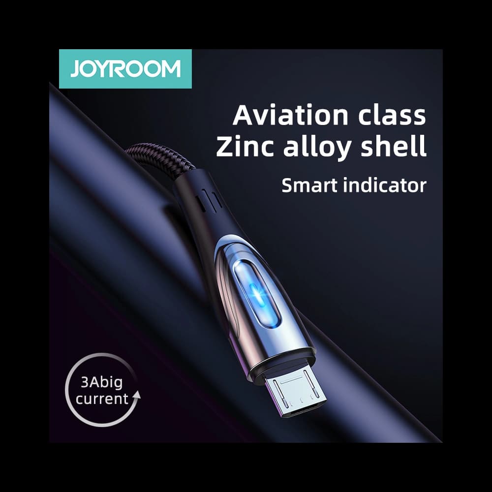 Joyroom S-M411 USB-A / microUSB 3A 1.2m black - 6