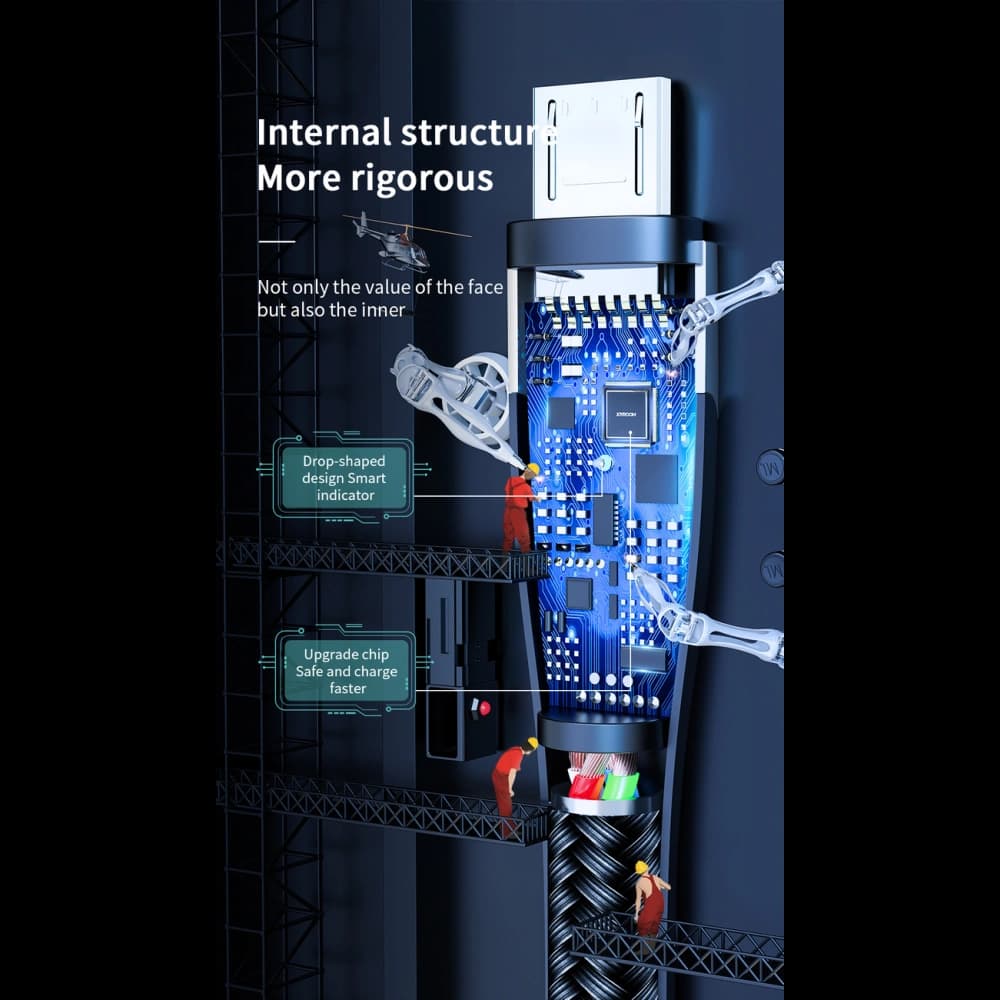 Kábel Joyroom S-M411 USB-A / microUSB 3A 2m fekete - 8