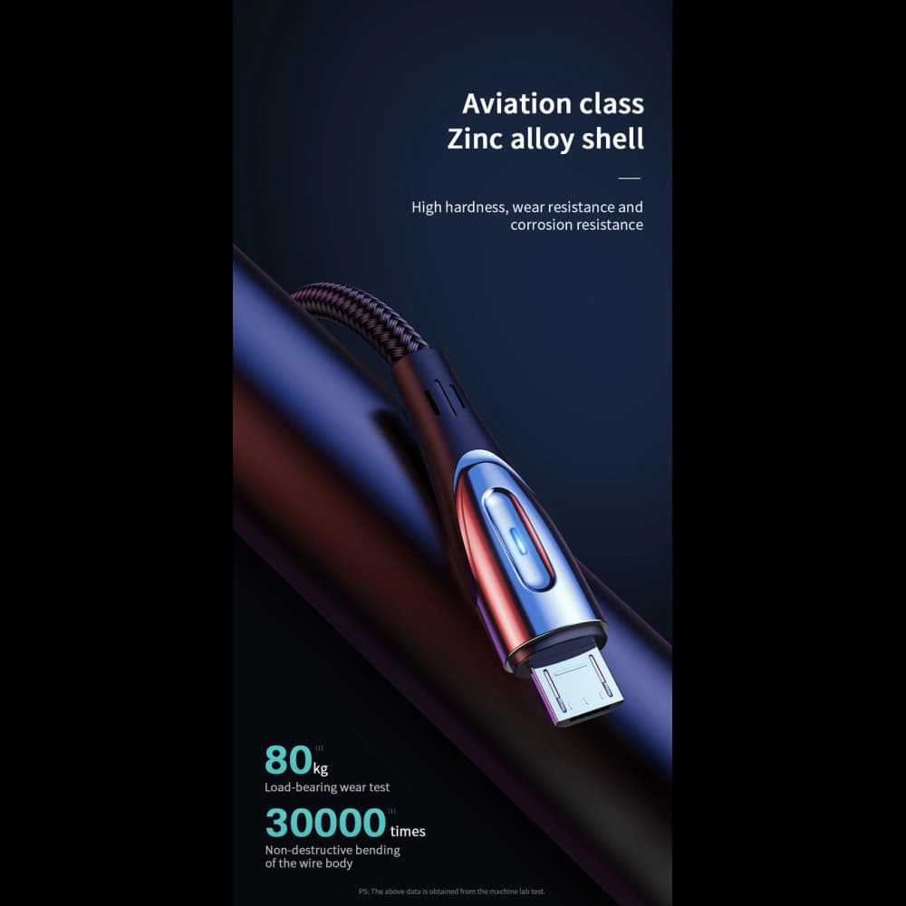 Kábel Joyroom S-M411 USB-A / microUSB 3A 2m fekete - 9