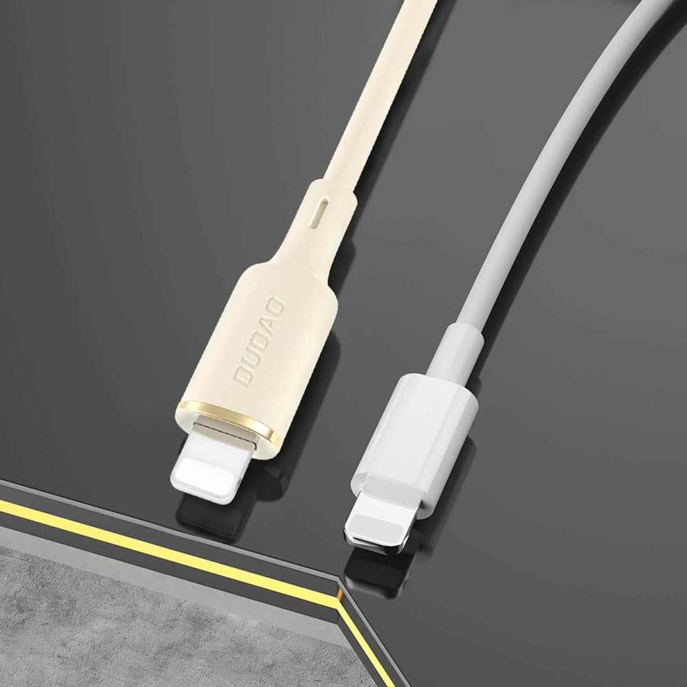 Kabel 2w1 Dudao L7SF USB-C / USB-C, Lightning 100W 1.2m bej - 7